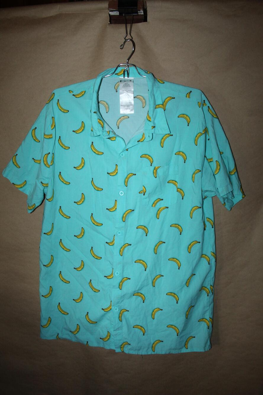 Isaac Morris Shirt Mens L Green Rayon Button Up Short Sleeve Pockets Relaxed